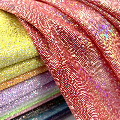150cm*50/100cm Glitter Laser Polyester Fabric Iridescent Hol