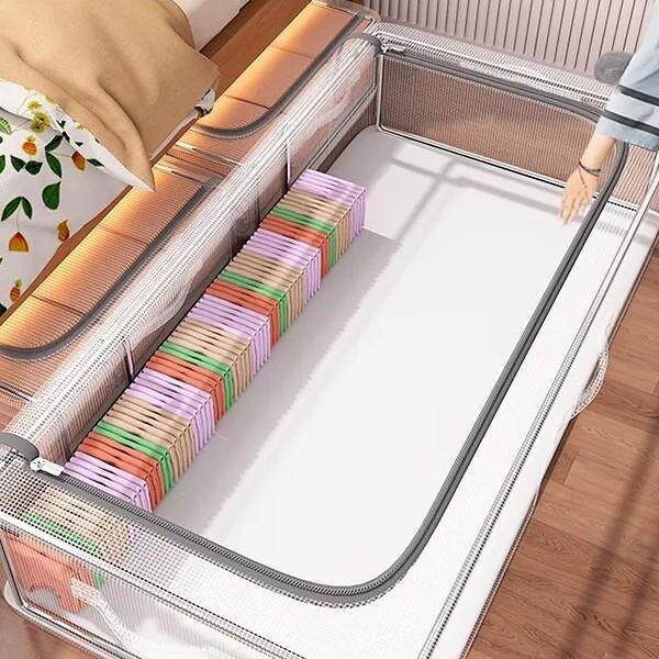 床底收纳袋扁平神器防潮储物整理盒折叠箱子被子衣物宿舍衣柜超大