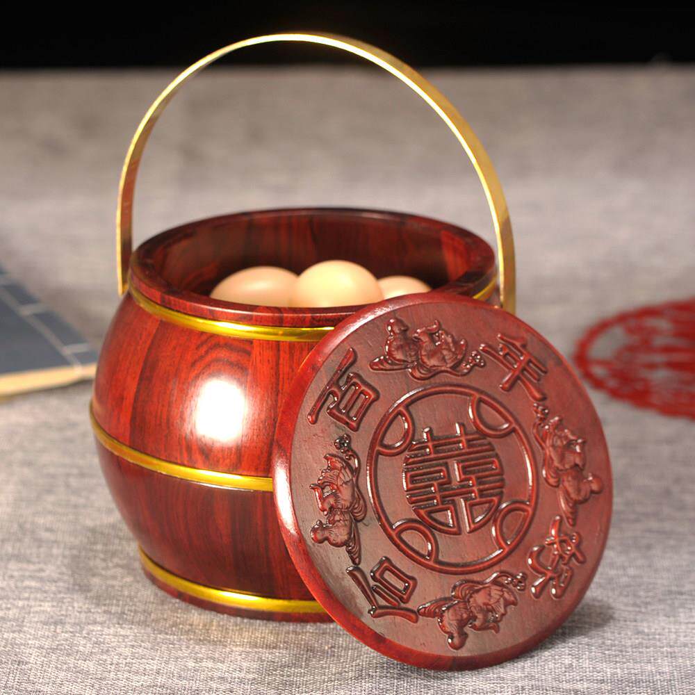 子孙桶女方陪嫁用品传统婚庆摆件礼品嫁妆红木马桶婚庆用品礼品