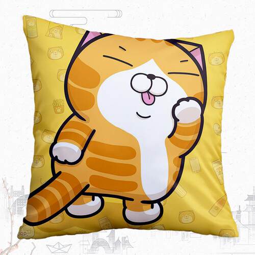 高档白爛 Lan厅 Lan Cat 貓白烂猫 抱枕方 枕靠垫客卧室腰靠垫 臭