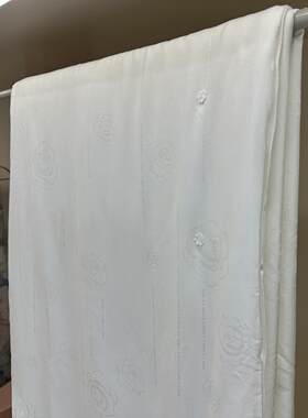 简约白色山茶花蚕丝冬被春秋被天丝棉彩丝提花薄被家用200*230cm