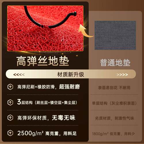 茶饮毯连锁门店开图业迎FL0409-2宾地超市耐脏可定制案地进门毯可