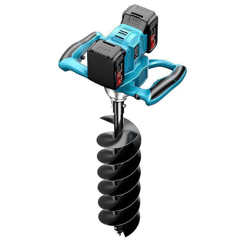 锂电大功率电动地钻充电挖坑机种树打洞机果园农用种植钻孔打桩机