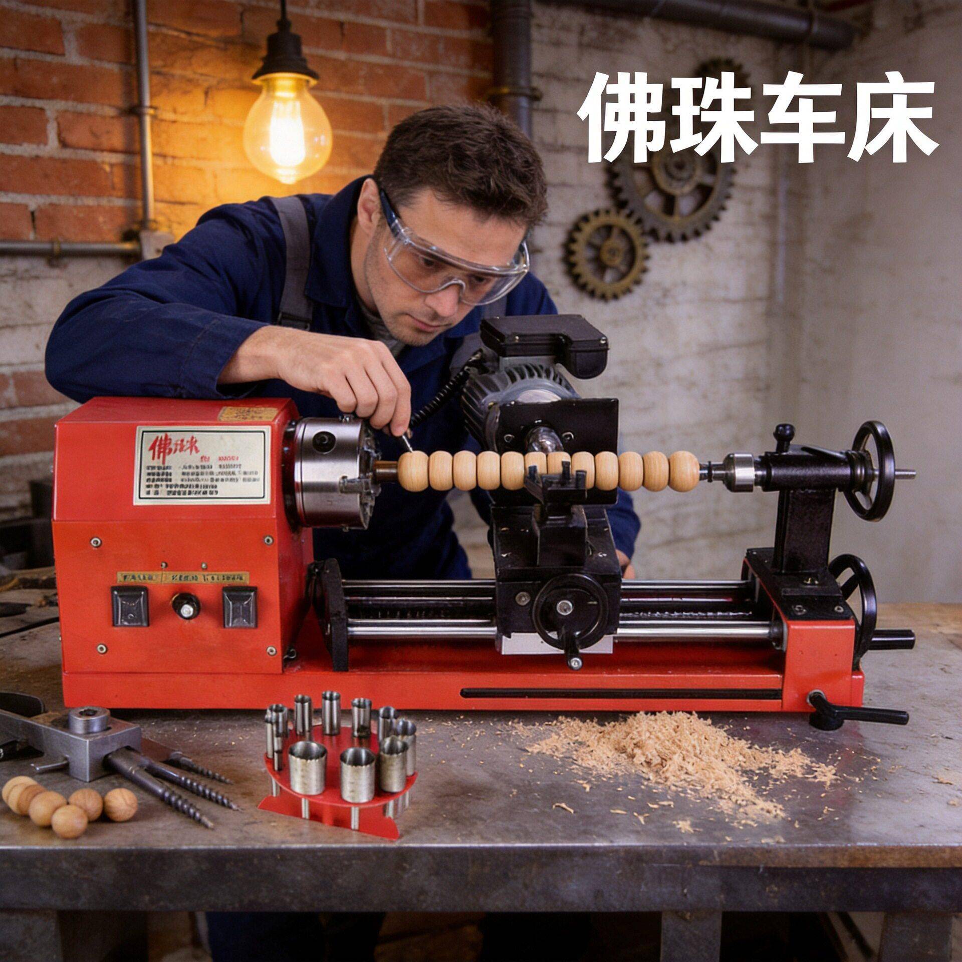 车床佛珠机木珠圆珠手串菩提子木