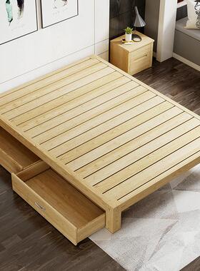 3ST-100-1榻YV单5榻床米架子全实木床板无床头人床成人排骨架双人