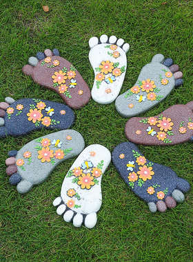 花园院子草坪铺路垫脚石田园幼稚园卡通装饰摆件儿童踏步石板创意