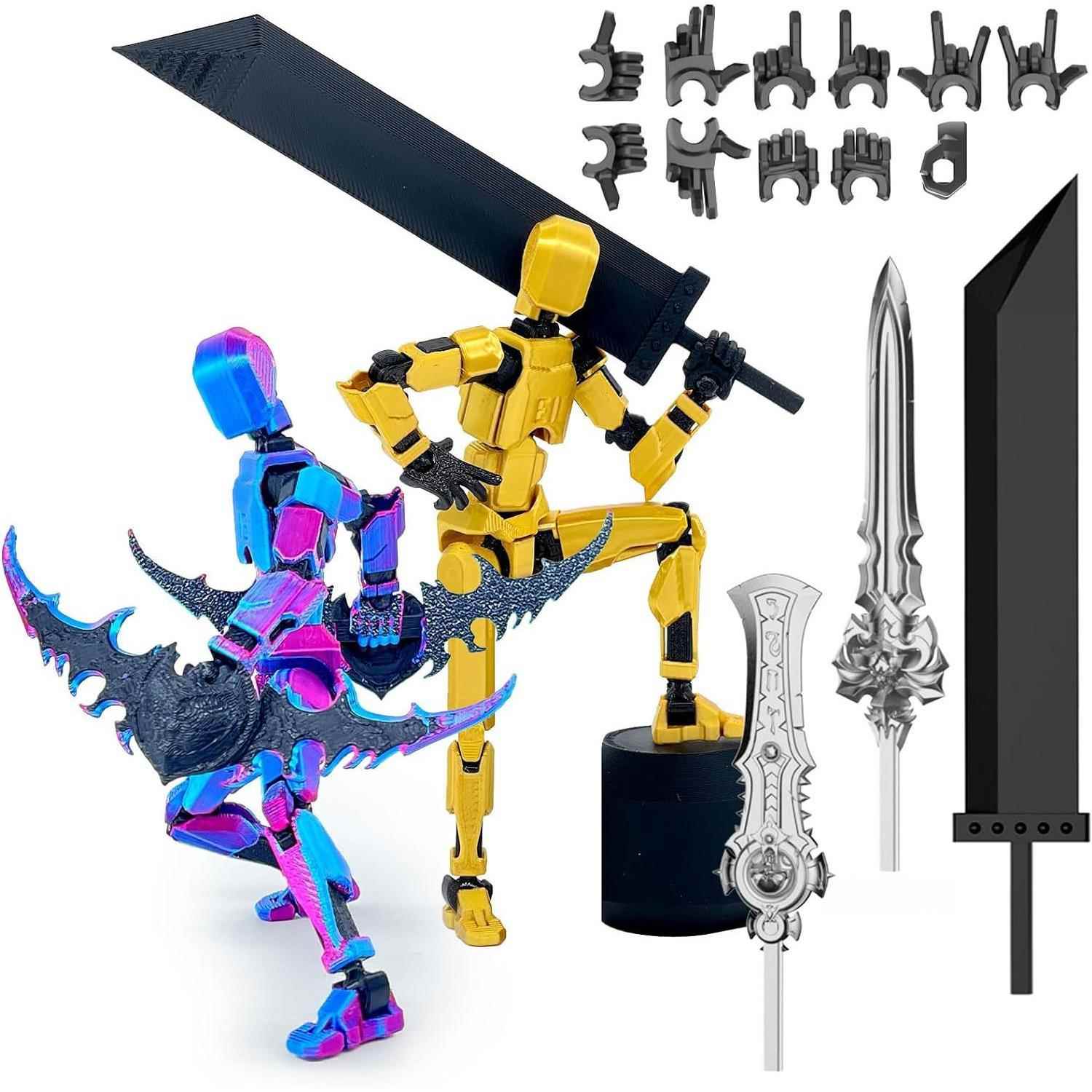 第四代多关节可动人偶斯巴达侠客行系列解压拼装玩具3d打印升级版