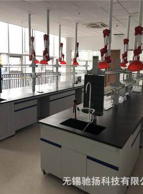 学校实验室钢木实验台器材实芯理化板台面带空位带吊柜