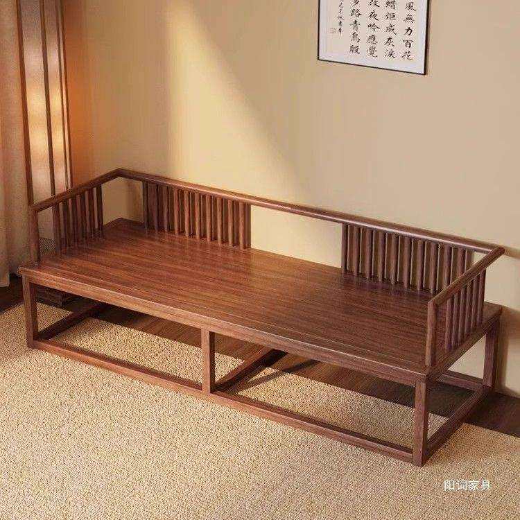 实木罗汉床新式简约沙发床明式客厅家用合组小KZR户躺型椅贵中妃