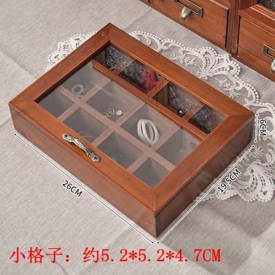 正品纳串实木复盒古防尘首饰多格子桌面手表耳环收盒印章胶带手整