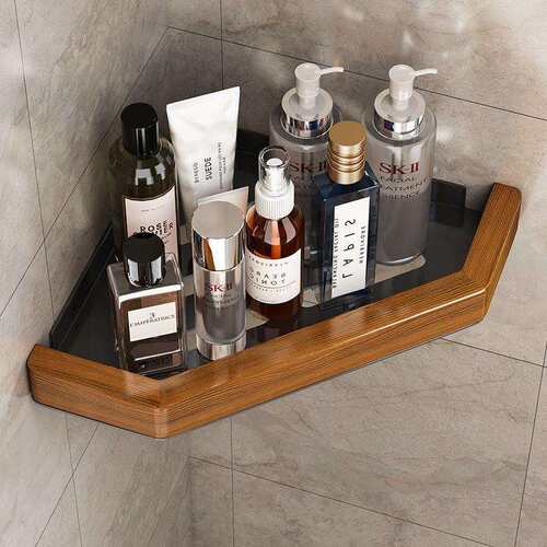 A6L卫生间置物架浴室厕所三角架洗手间墙角上收纳免打孔洗澡间