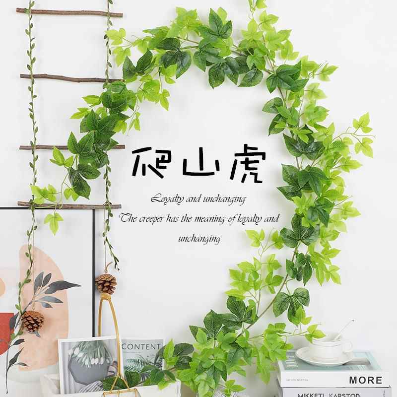 仿真绿色植物藤蔓缠绕空调管道铁丝藤笨鸟品牌悬吊式天花板装饰常