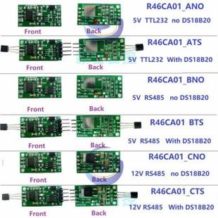 RS485 TTL DS18B20温度传感器MODBUS RTU串口远程采集模块PLC