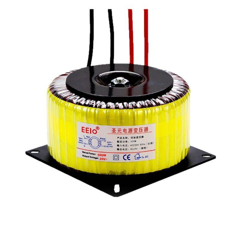 厂家货源圣元500W环形变压器12V/24V双绕组电源高效率图片