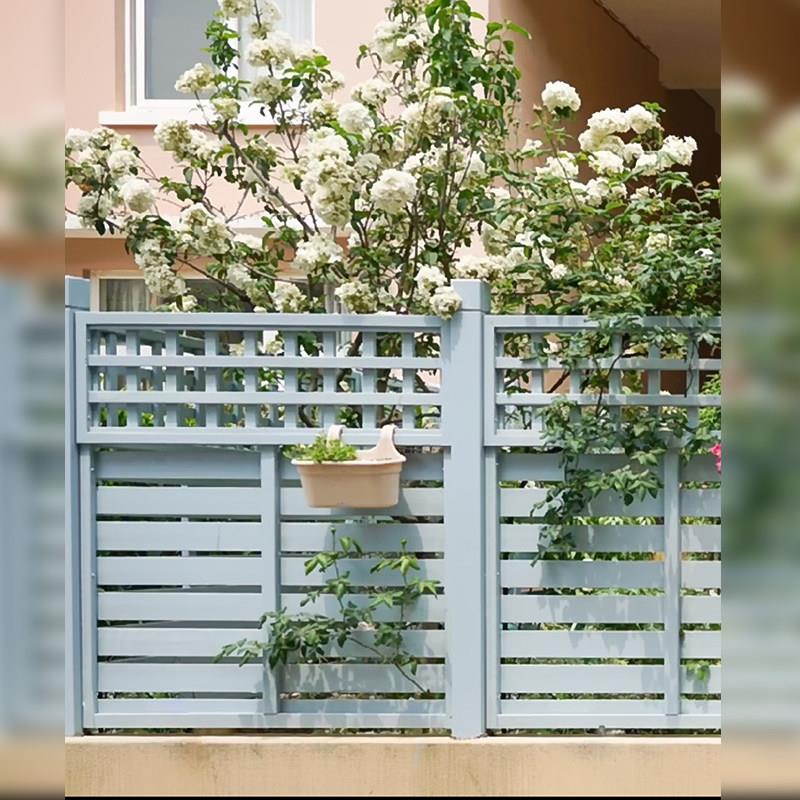 极简网格围栏隔断阳台花园庭院芬兰木防腐木栅栏可全国测量安装
