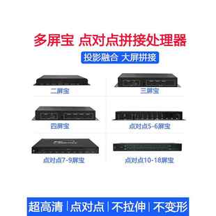 8K多屏宝扩展仪二三四五六屏宝点对点不变形不拉伸融合拼接处理器