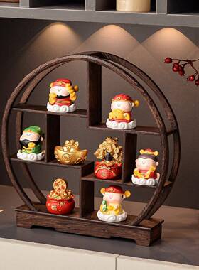 五路财神爷玄关桌面装饰品店铺开业礼物乔迁客厅招财摆件家居好物