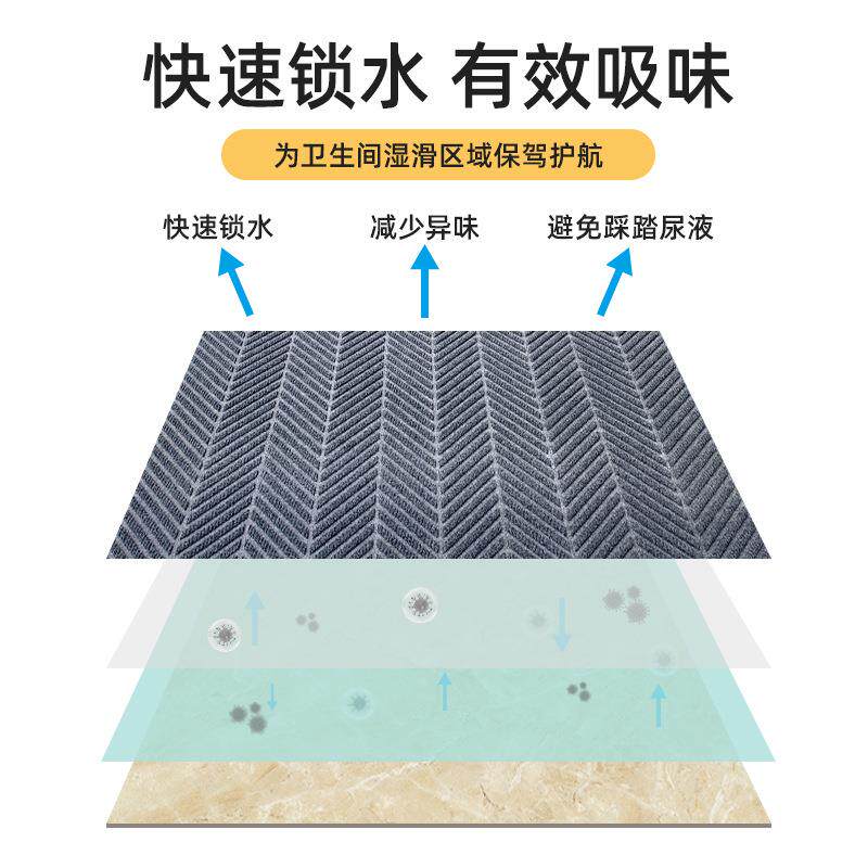 公共厕所防滑地垫卫生间门口地吸水洗手间洗手07739459池毯脚耐垫