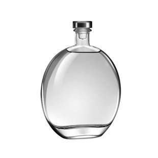 扁酒瓶个性创意扁圆形玻璃酒瓶白酒瓶葡萄酒瓶空瓶密封存酒瓶