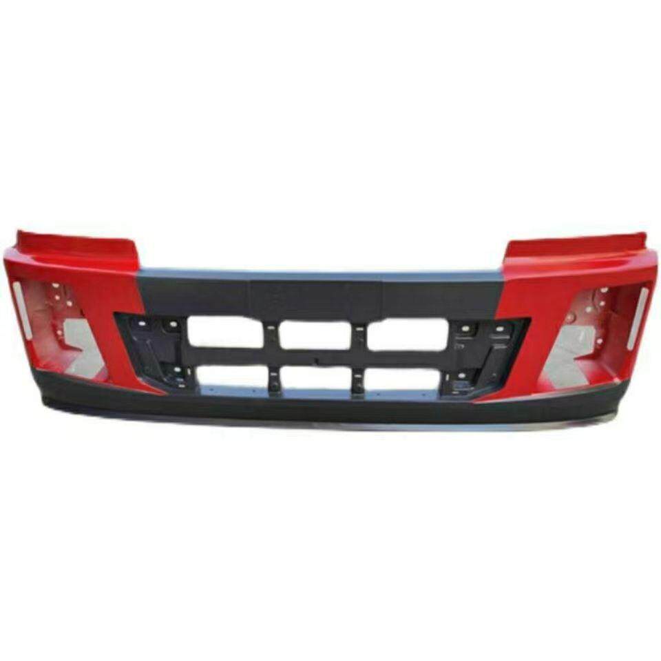 陕汽德龙x3000保险杠前牵引铁杠全车配件 自卸车前护杠保险杠总成