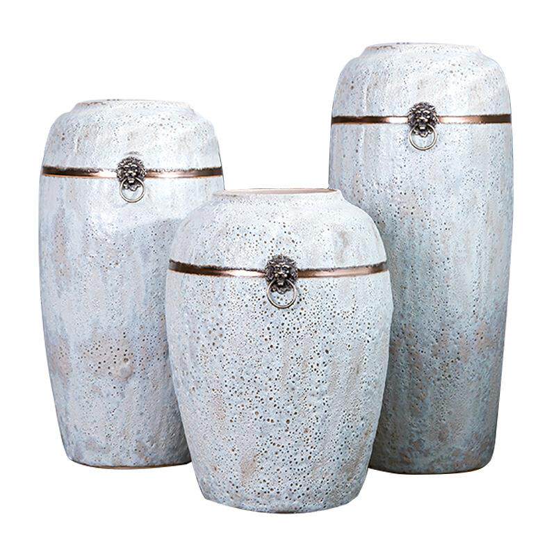 厂家直销陶艺手工艺术陶瓷花瓶创意陶瓷器工艺品白花器家居摆件