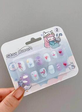 Children Press on Nails* Fake Nails Tips for Kids Acry穿戴甲