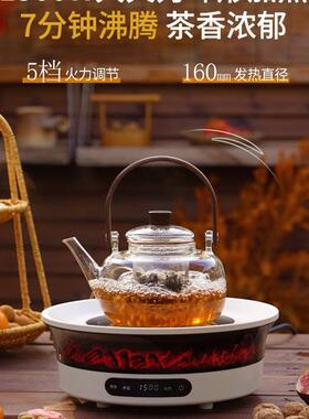 德国蓝宝围炉煮茶器LB-WL01电陶炉家用电茶炉全玻璃养生壶煮酒