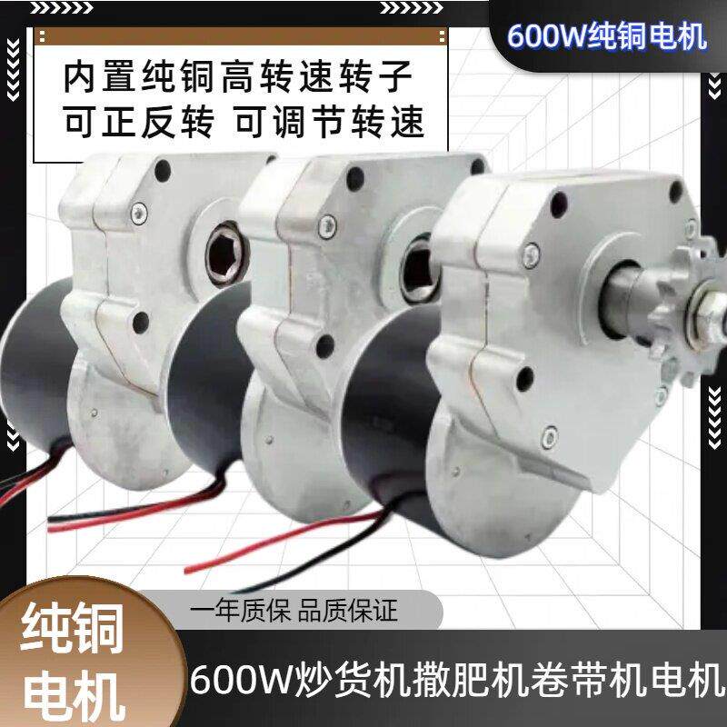 600W350W炒货机电机撒肥机电机卷带机电机可调速永磁直流马达