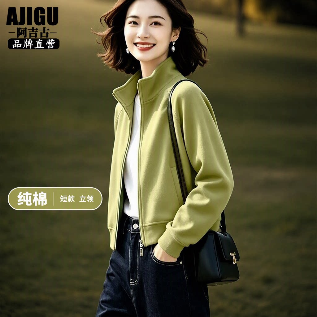 2026秋季新品纯棉休闲连帽卫衣女图片