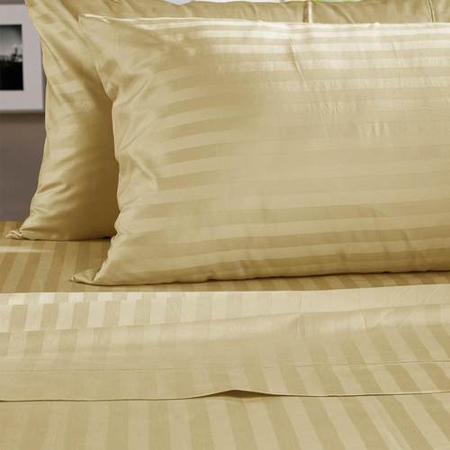 宾馆床上用品四件套酒店全棉加密1cm缎条床单被套条纹纯棉床笠