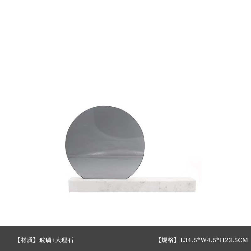 圆环装饰品大理石摆件创意茶几样板房摆设北欧装客厅型简约软q