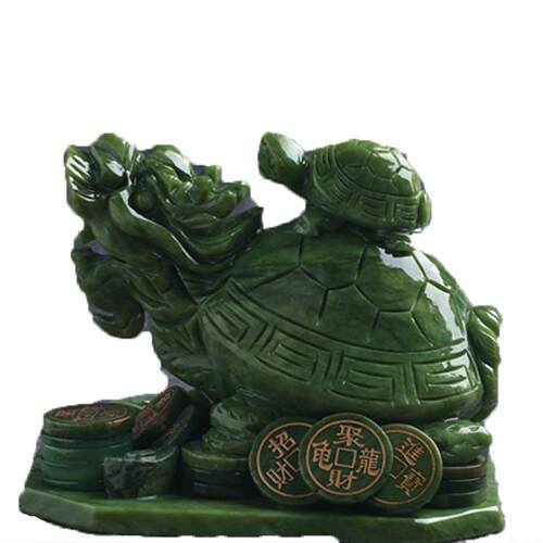 南玉龙龟子母摆件家居摆件工艺品厂家