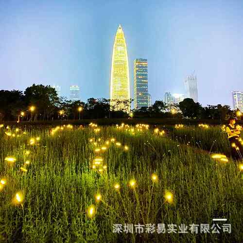 led萤火虫灯摆动彩灯闪灯星星灯户外防水草坪花坛园林庭院装饰灯
