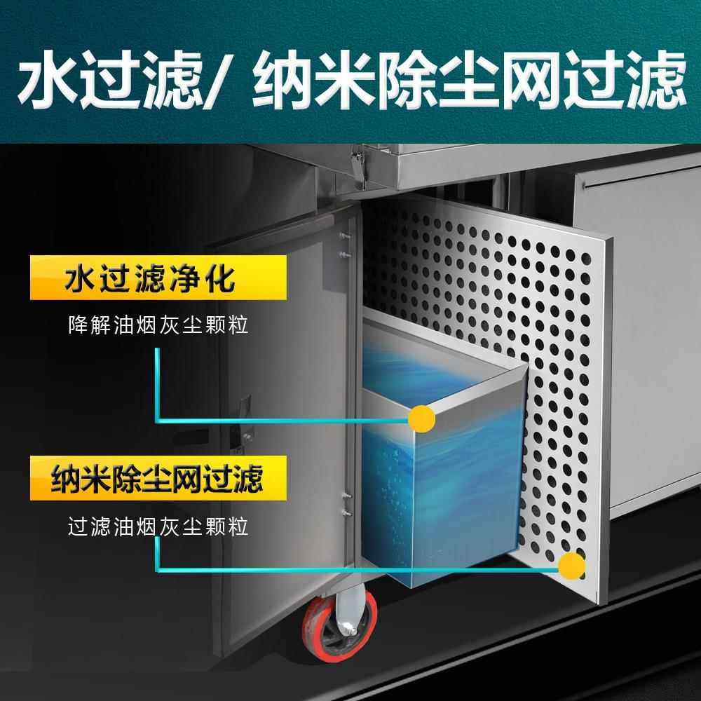 端水电复合高无烟净烧烤商车烧烤炉子烧烤油烟净化一体机用化AL10