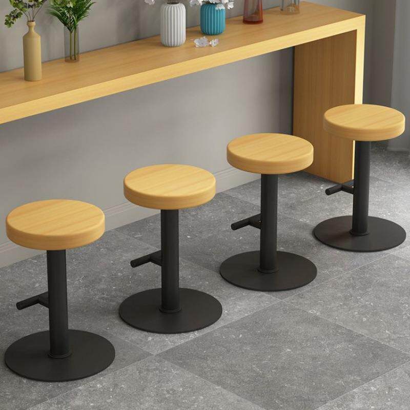 复古高脚凳北欧实木铁艺吧台椅吧椅简约家用吧台凳餐凳高脚凳酒吧