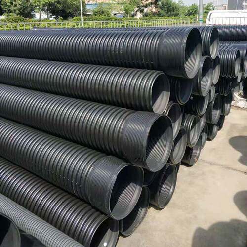 hdpe双壁波纹管黑色波纹管高波S1市政排污管200-800佛山厂家
