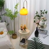 卧室奶油风置物架地332灯客感厅一沙发氛围装 饰床头柜体台灯摆落