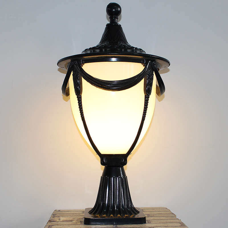 复古大门柱灯立柱灯别墅庭院灯防水户外围墙灯柱子灯端景台灯饰