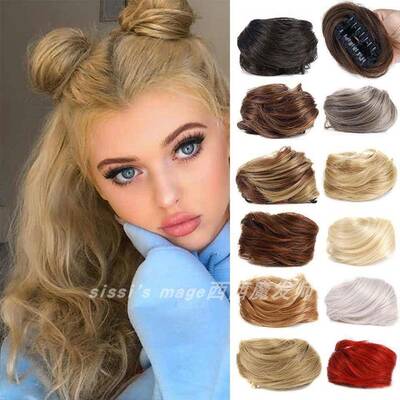 Mini Cat Ears Hair Bun 半扎抓夹女发苞鲨鱼夹cos假发发包丸子头