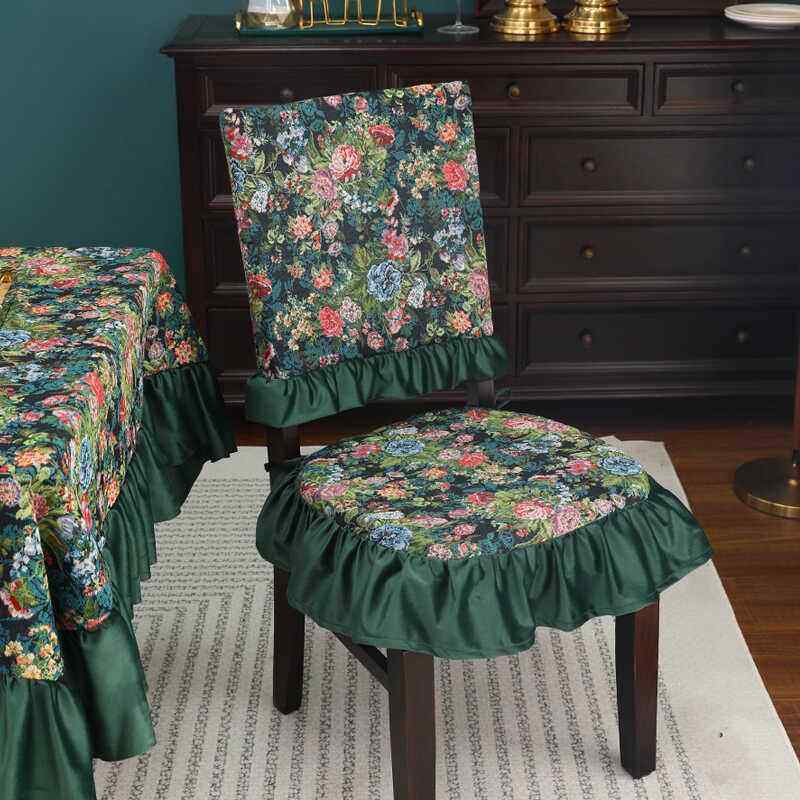 美式复古餐椅垫套装家用餐桌椅子套罩凳子坐垫四季通用ft可拆洗,居家布艺,椅套/椅垫,淘宝优惠券,粉丝福利购,淘宝优惠卷