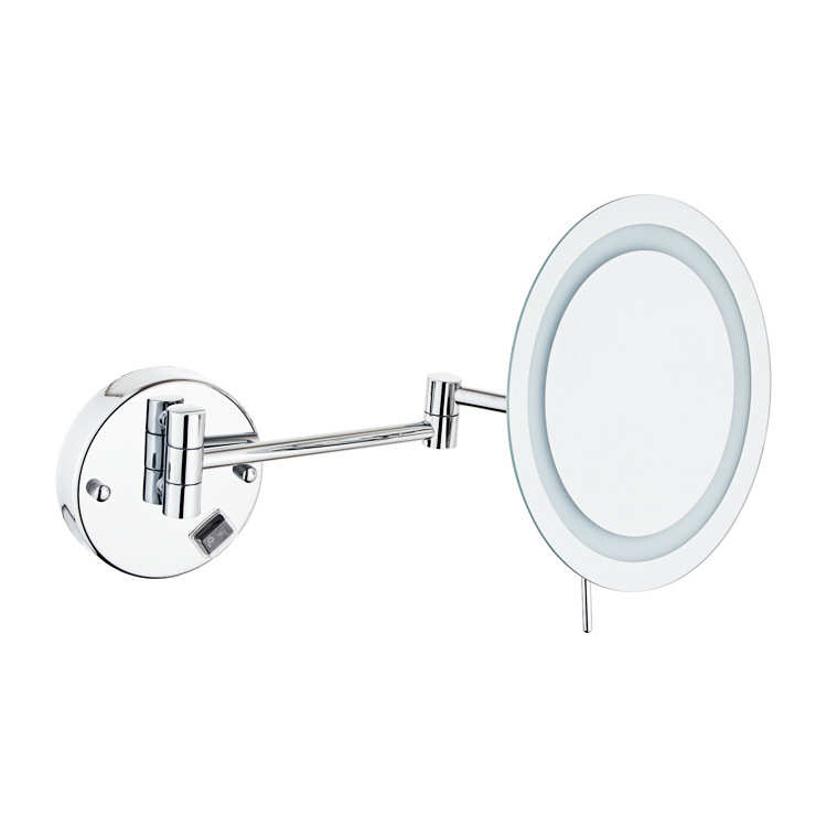 厂家直销 浴室折叠化妆镜带灯led 浴室梳妆镜 酒店壁挂美容镜镜子