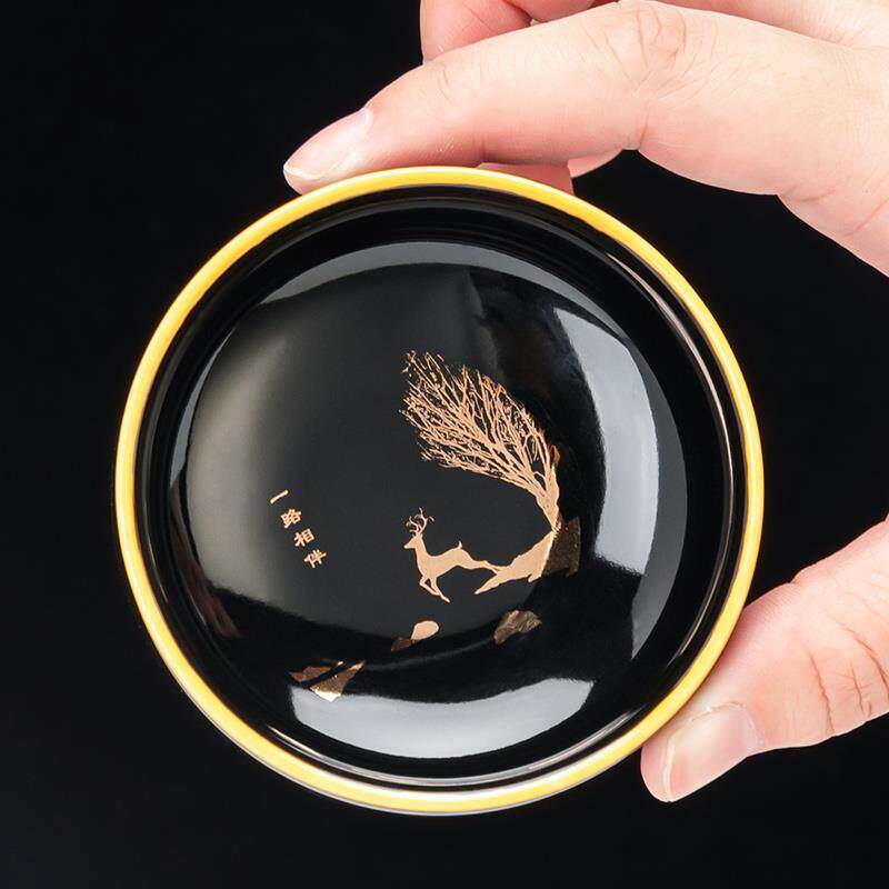 xyt黑釉建盏茶杯主人杯家用陶瓷茶盏品茗杯功夫茶具泡茶杯子个人