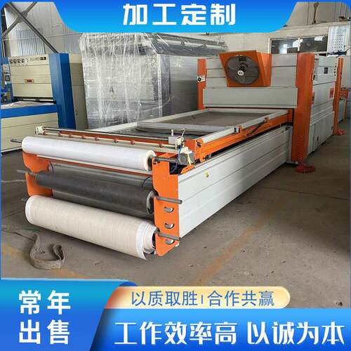 plc全自动多功能双层加热凹凸面吸塑机 柜门柜体造型真空覆膜机