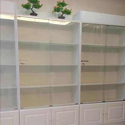 】推拉钢化玻璃抢元展示500300，恢复【375红元柜件化妆品完网抢