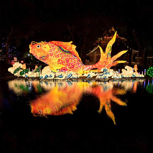 动物大型花灯鲸鱼打造海洋春节元宵节彩灯中秋节灯展2025蛇年灯组