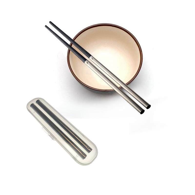 伸缩筷子便携式折叠餐具盒装不锈钢合金单人尖头外带食品级不发霉,餐饮具,筷子,淘宝优惠券,粉丝福利购,淘宝优惠卷