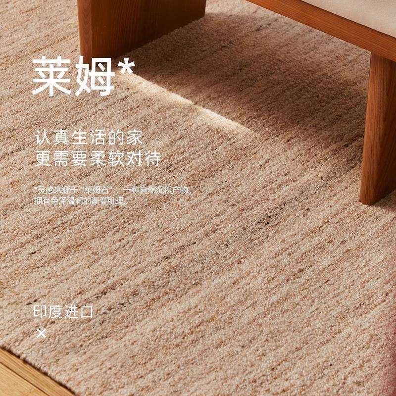 印度无胶手工再生纤维地毯现代简约环保客厅卧室书房中古可折叠垫