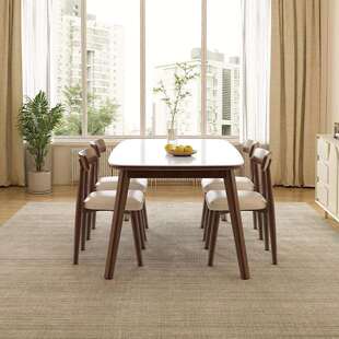 岩餐桌椅组m02合意式 极简实小木板饭桌现代简约现代户型桌家用饭