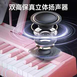 源头业工厂折电889叠子钢琴61键便携式初学者家幼用成年师专粉色8