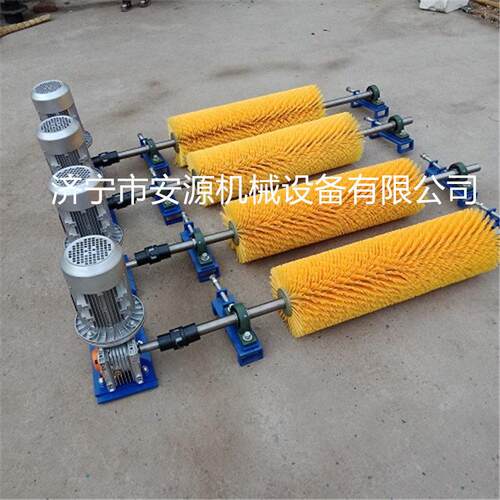 电动滚刷式皮带清扫器 ZX-XQ-B800   水泥厂毛刷清扫器